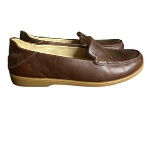 OluKai Rich Brown Leather Flats